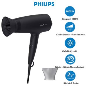 Máy sấy tóc Philips BHD308/10 – Màu đen, công suất 1600W