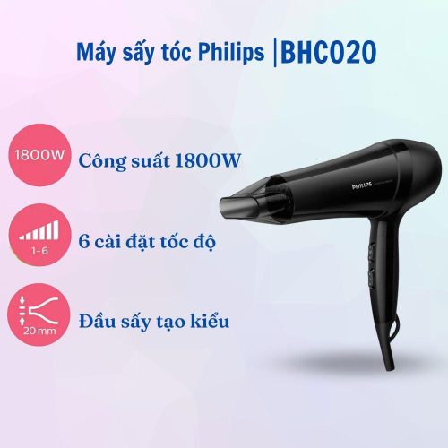 Máy sấy tóc Philips 2 chiều nóng lạnh BHC020 – Công suất 1800W